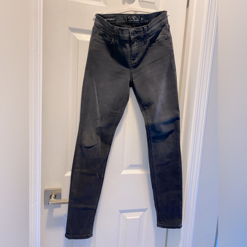 Lucky Brand, Brooke Legging Skinny Jean, Charcoal Black, Size 0/25